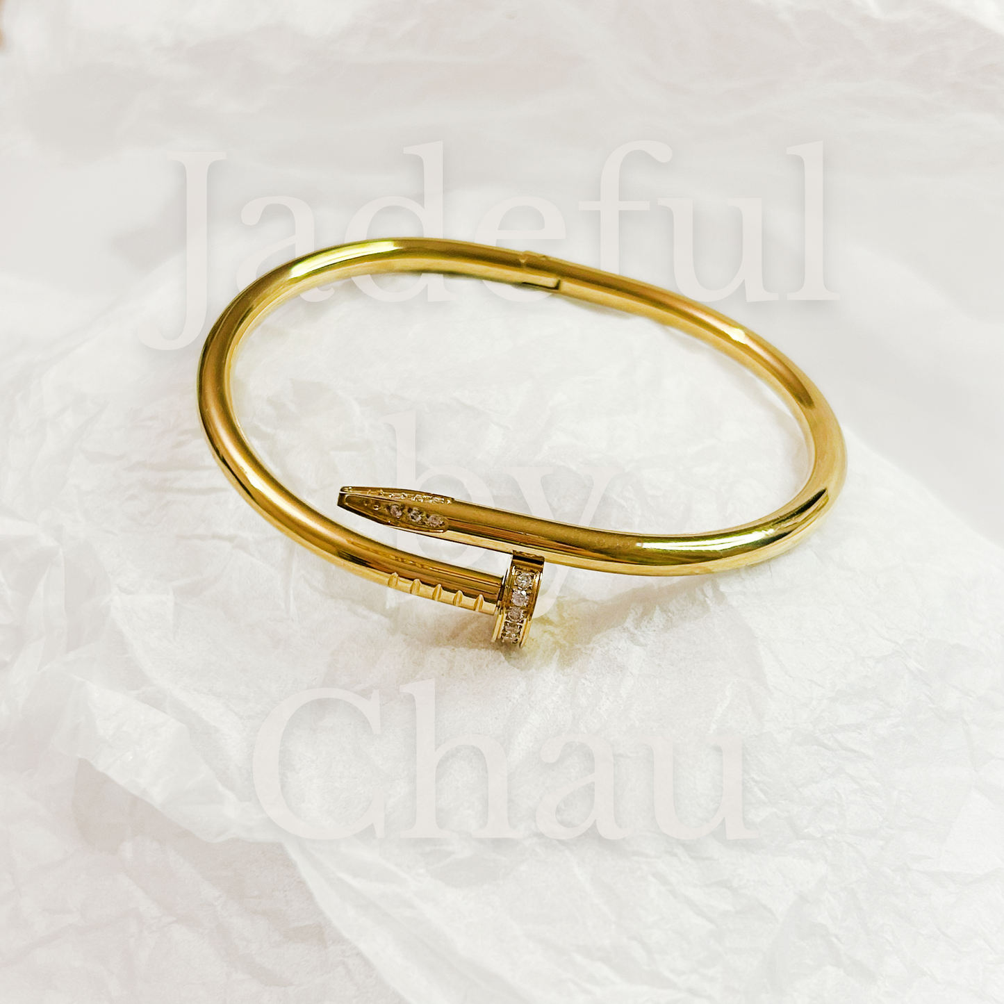 JIN CRYSTAL Armreif – Gold