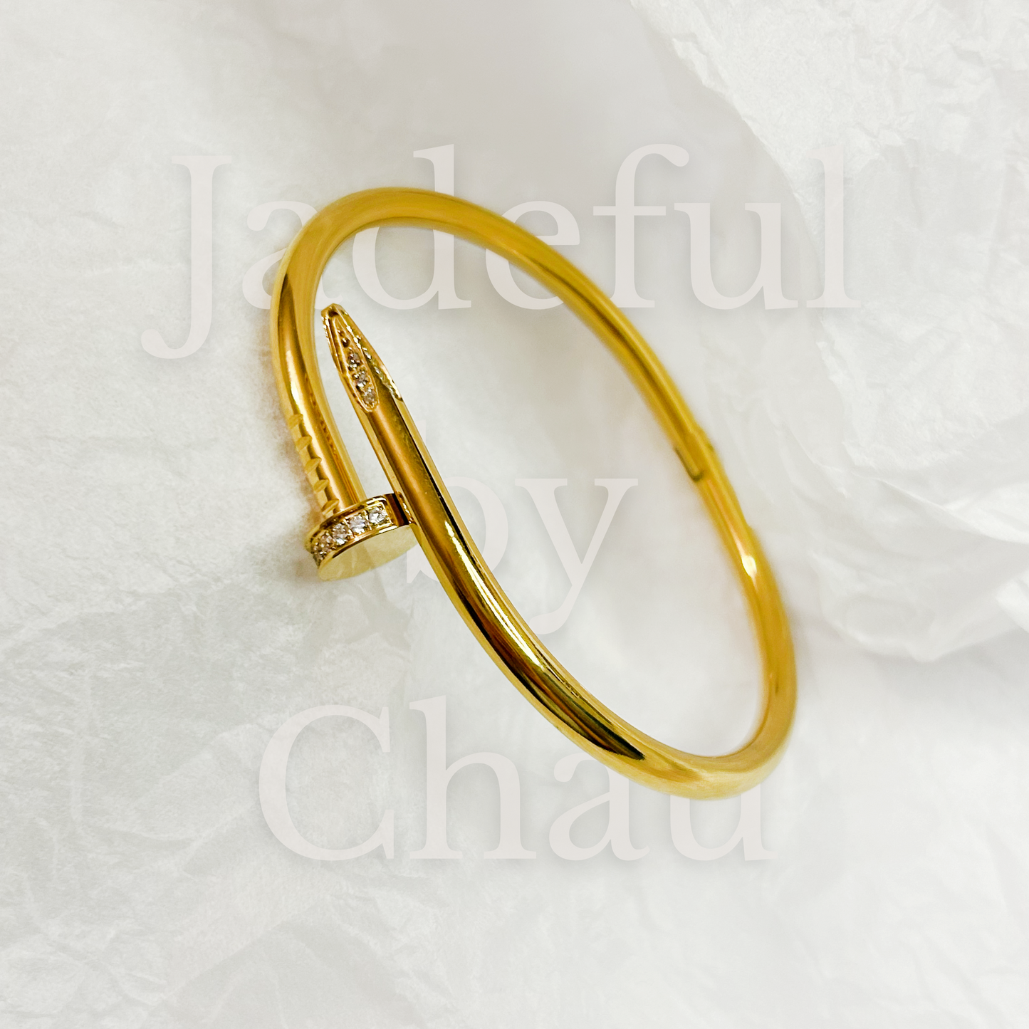 JIN CRYSTAL Armreif – Gold