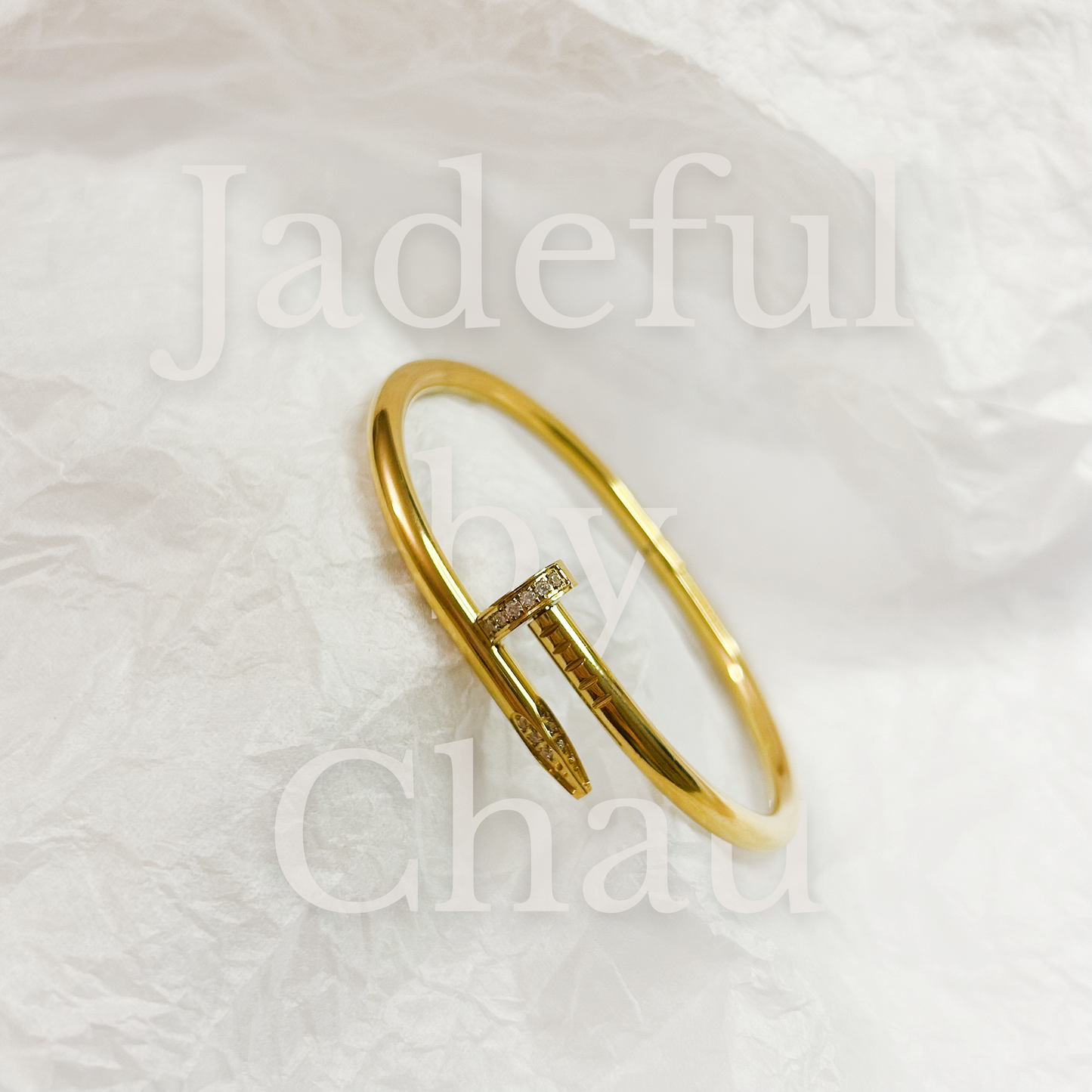 JIN CRYSTAL Armreif – Gold