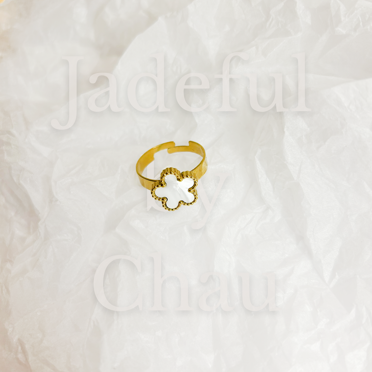 BLOOM Ring – Perlmuttweiss