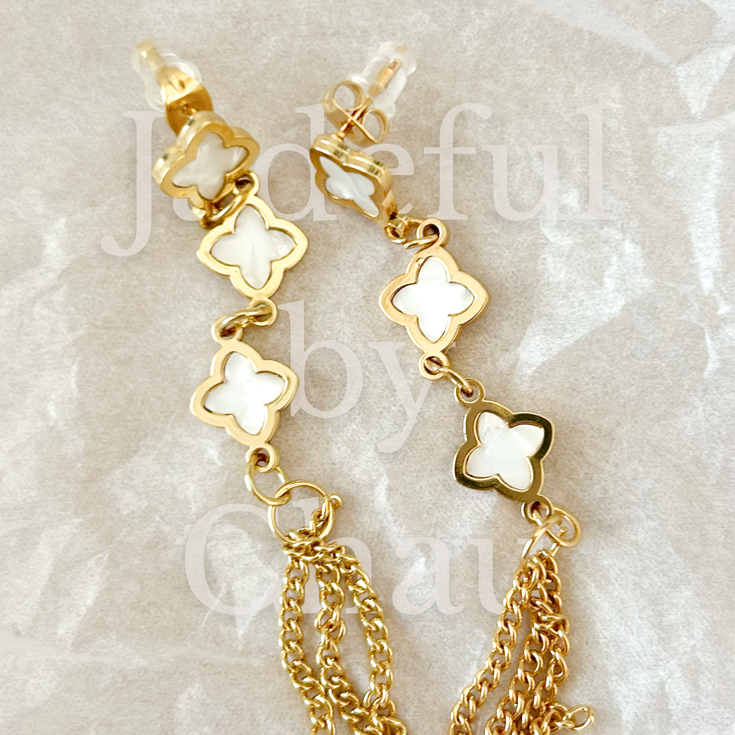 CLOVER CASCADE Ohrringe – Gold