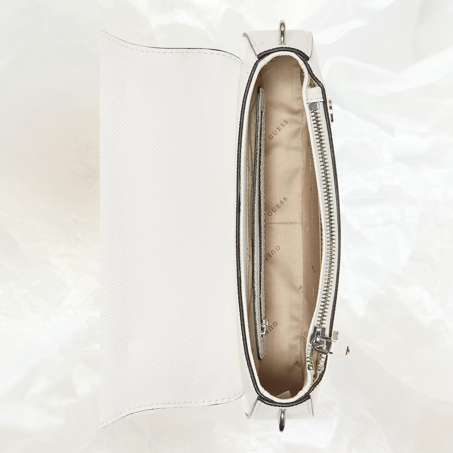 GUESS Cordelia Shoulder Bag Handtasche – white weiss