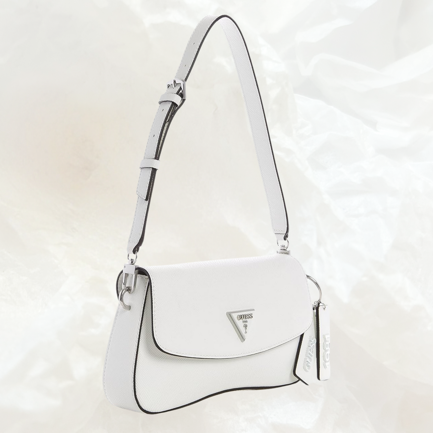 GUESS Cordelia Shoulder Bag Handtasche – white weiss