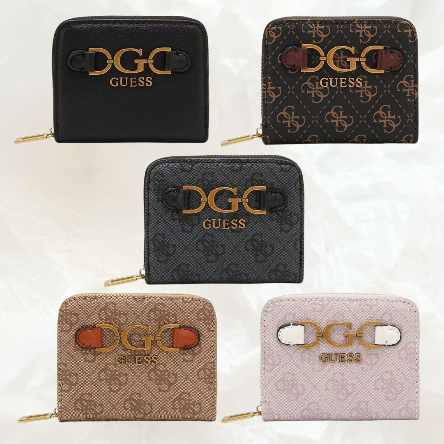 GUESS Dagan Portemonnaie Geldbörse SMALL – black schwarz