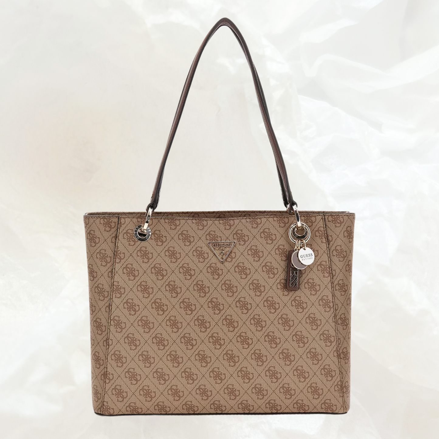 GUESS Noelle Shopper Tote Bag Handtasche – latte brown braun