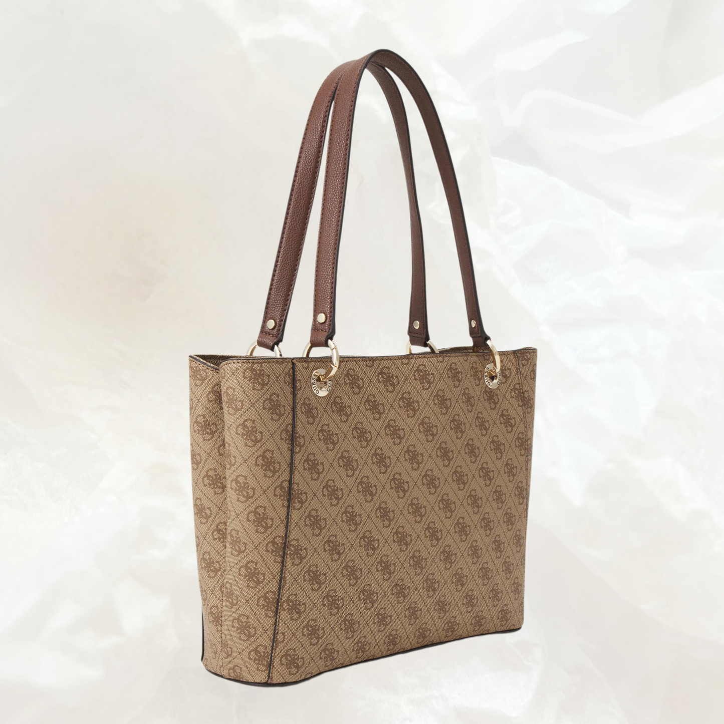 GUESS Noelle Shopper Tote Bag Handtasche – latte brown braun