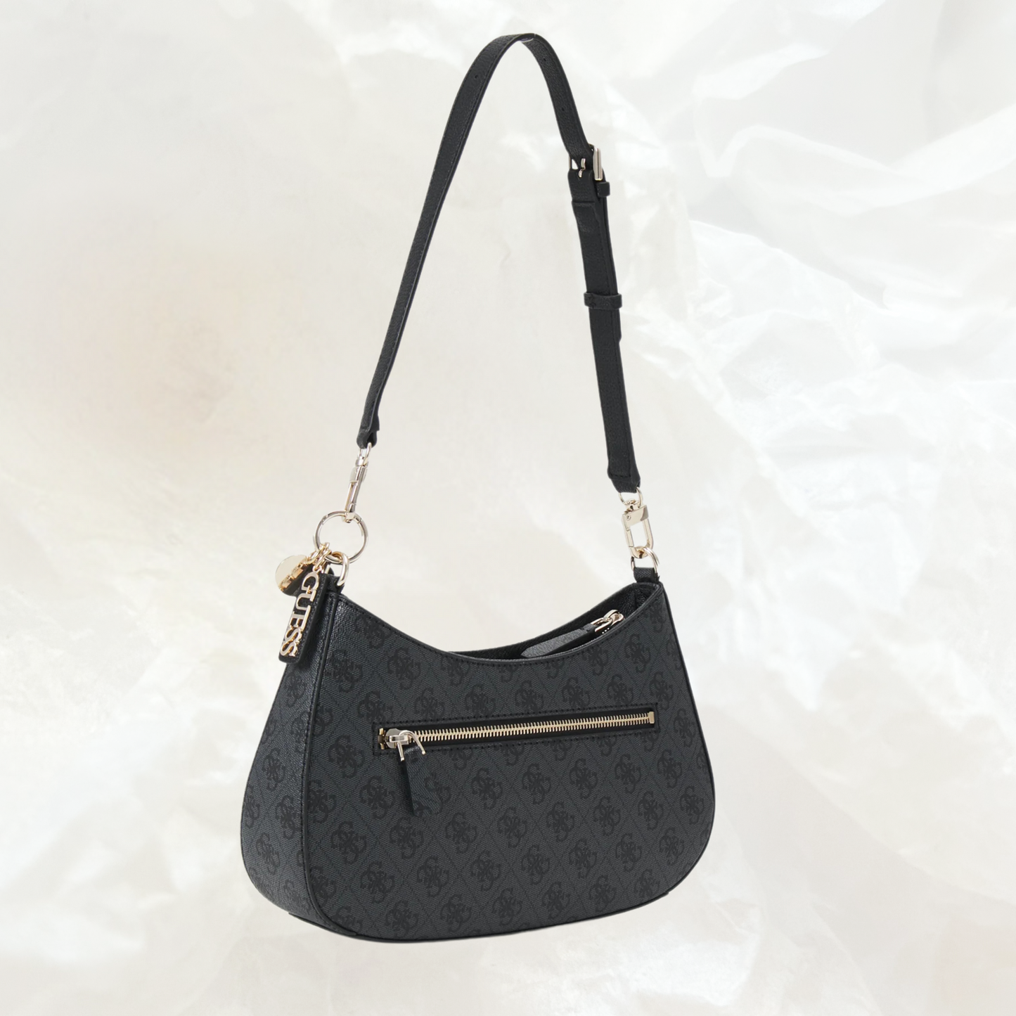 GUESS Noelle Top Zip Shoulder Bag Handtasche – coal grau