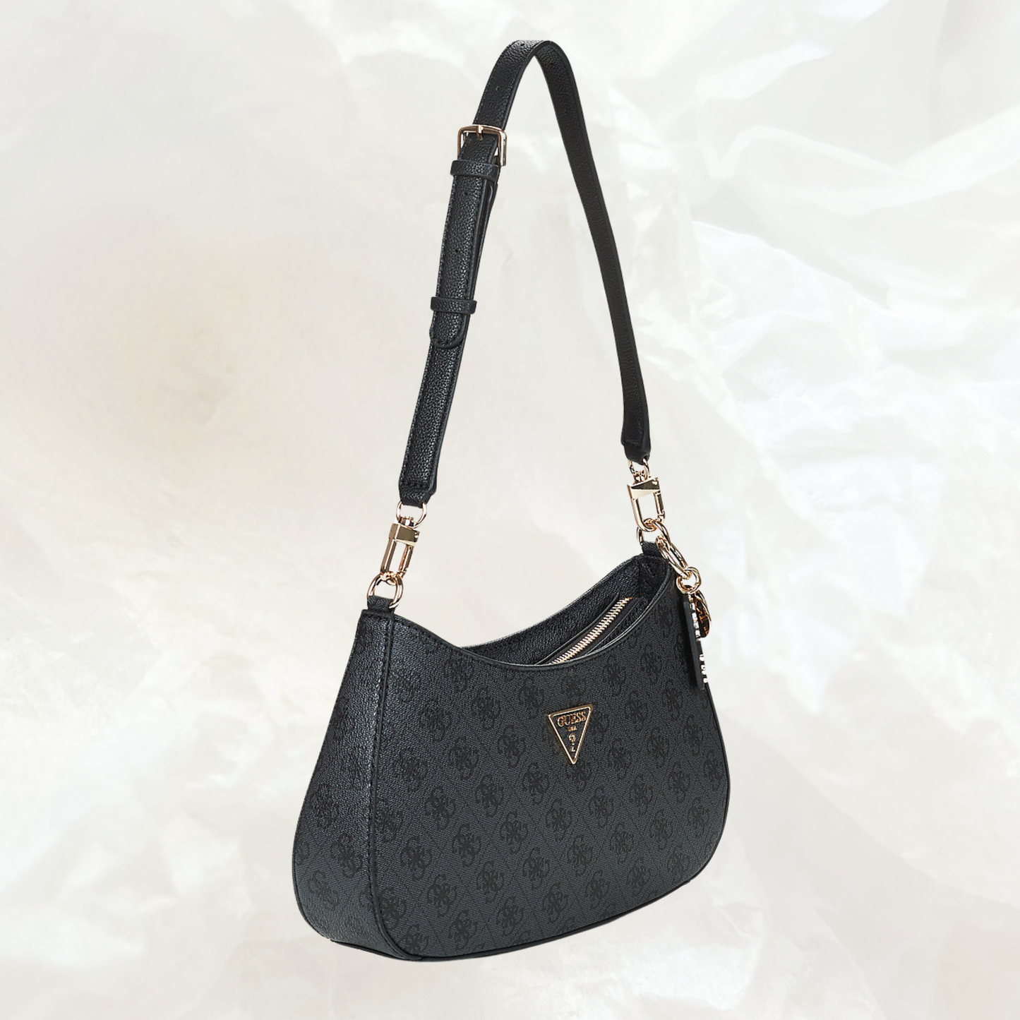 GUESS Noelle Top Zip Shoulder Bag Handtasche – coal grau