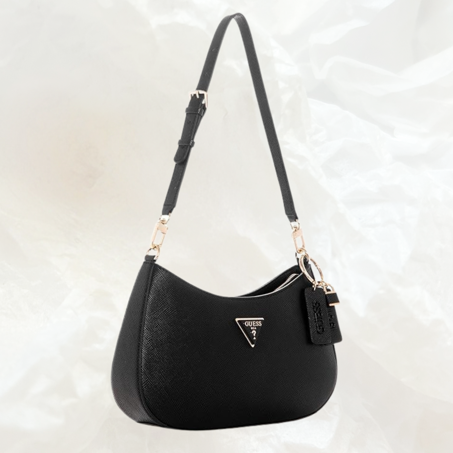 GUESS Noelle Top Zip Shoulder Bag Handtasche – black schwarz