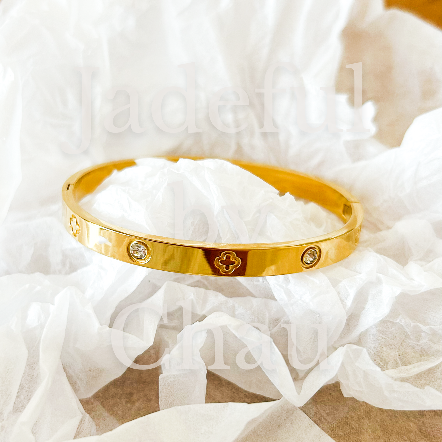 JOLIE CLOVER Armreif – Gold