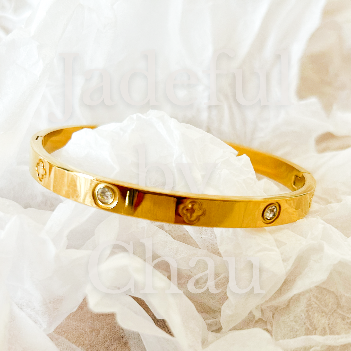 JOLIE CLOVER Armreif – Gold