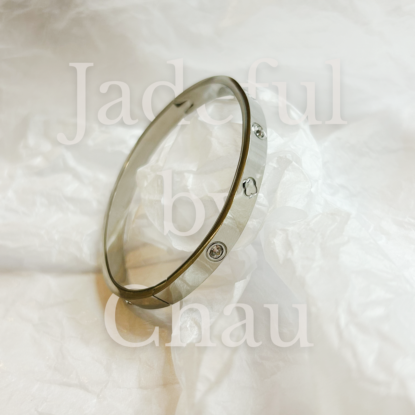 JOLIE CLOVER Armreif – Silber