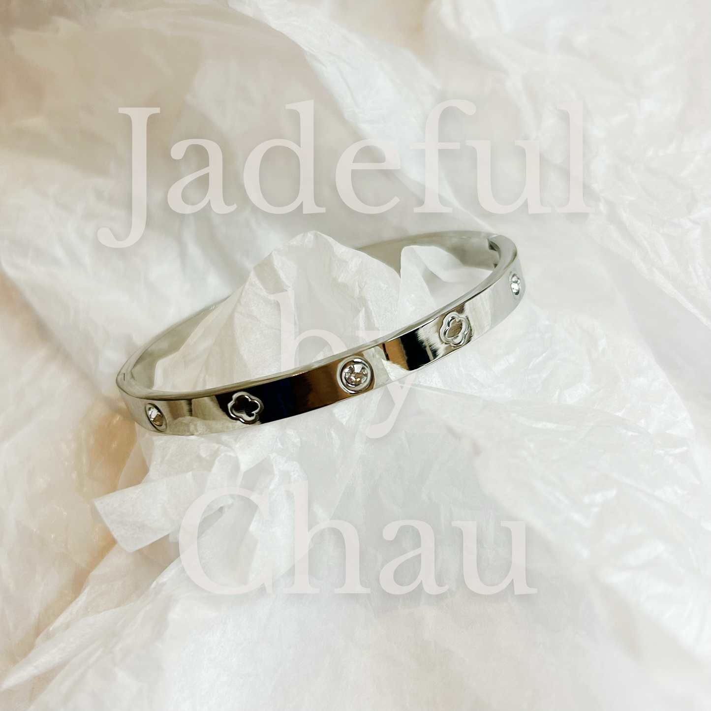JOLIE CLOVER Armreif – Silber