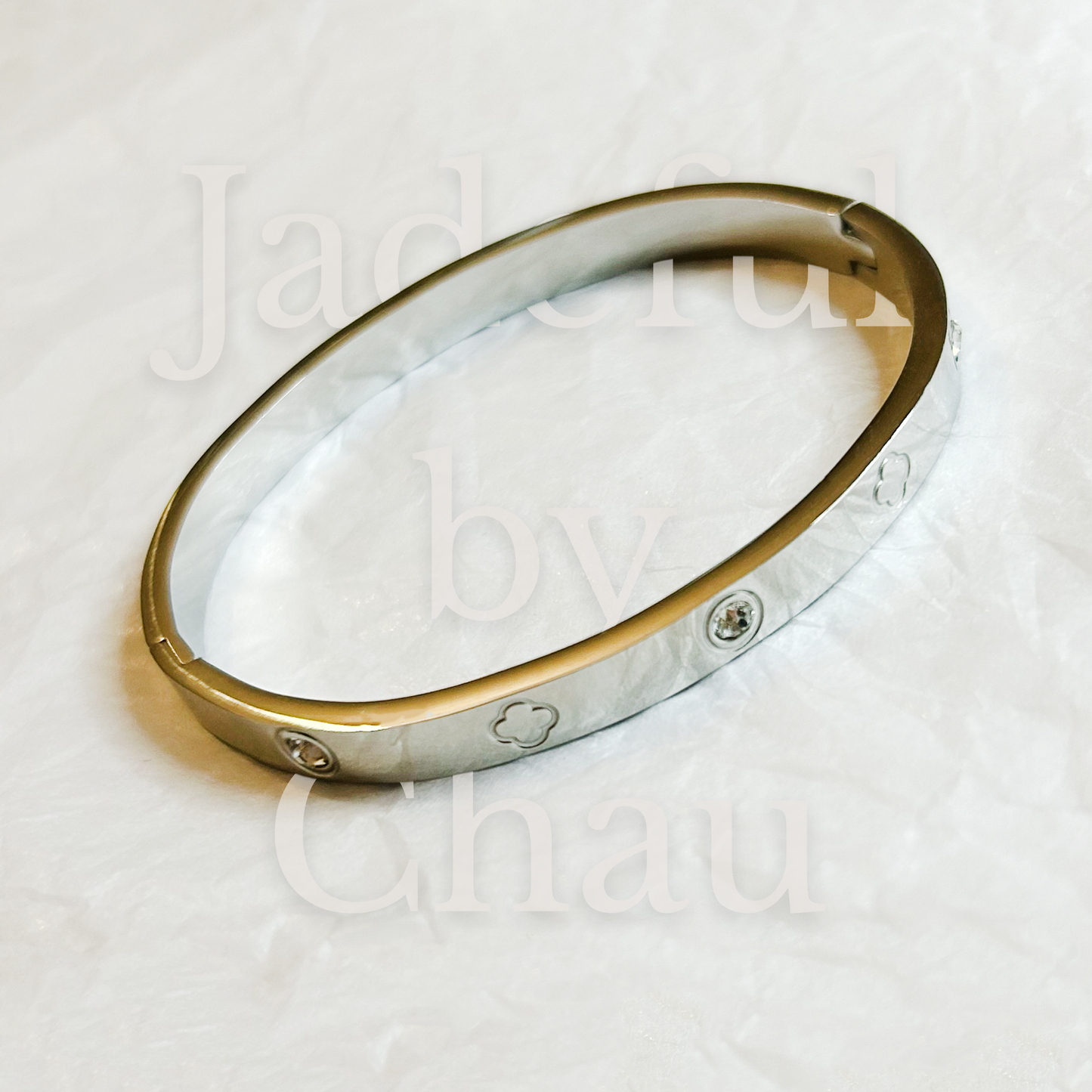 JOLIE CLOVER Armreif – Silber