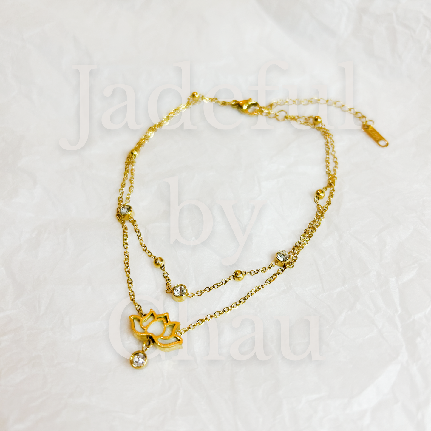 LOTUS Fusskette – Gold