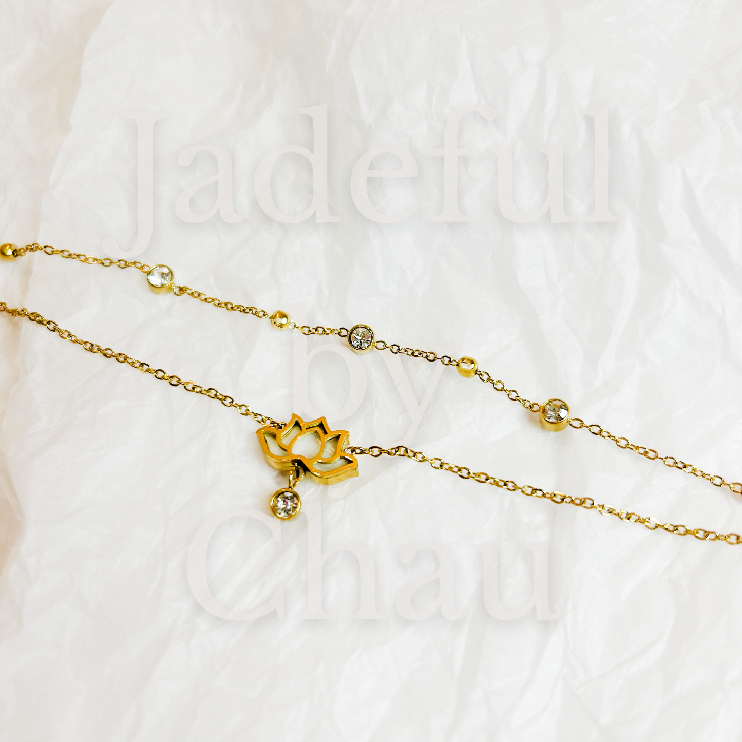 LOTUS Fusskette – Gold