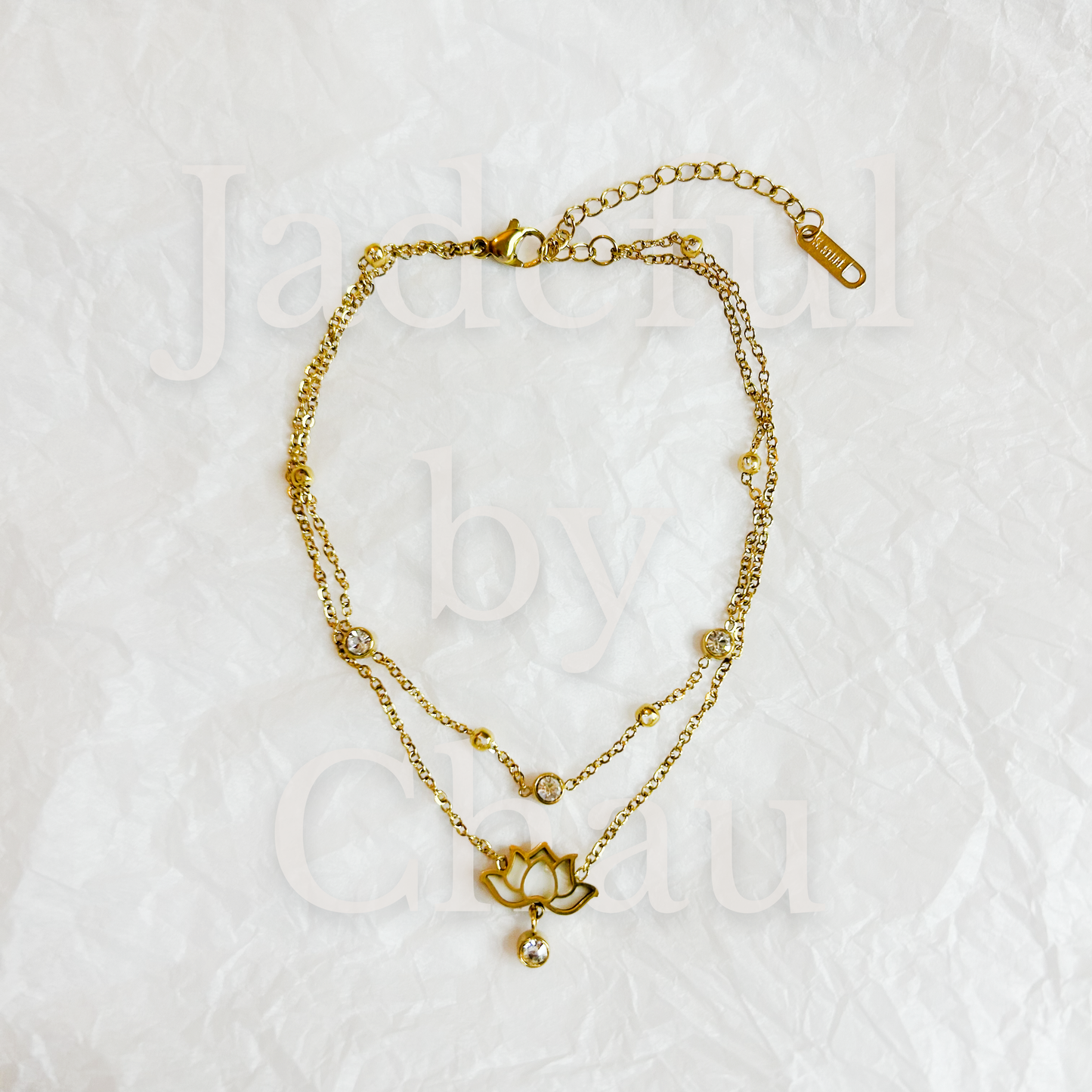 LOTUS Fusskette – Gold