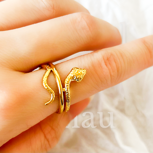 YIN SNAKE Ring – Gold
