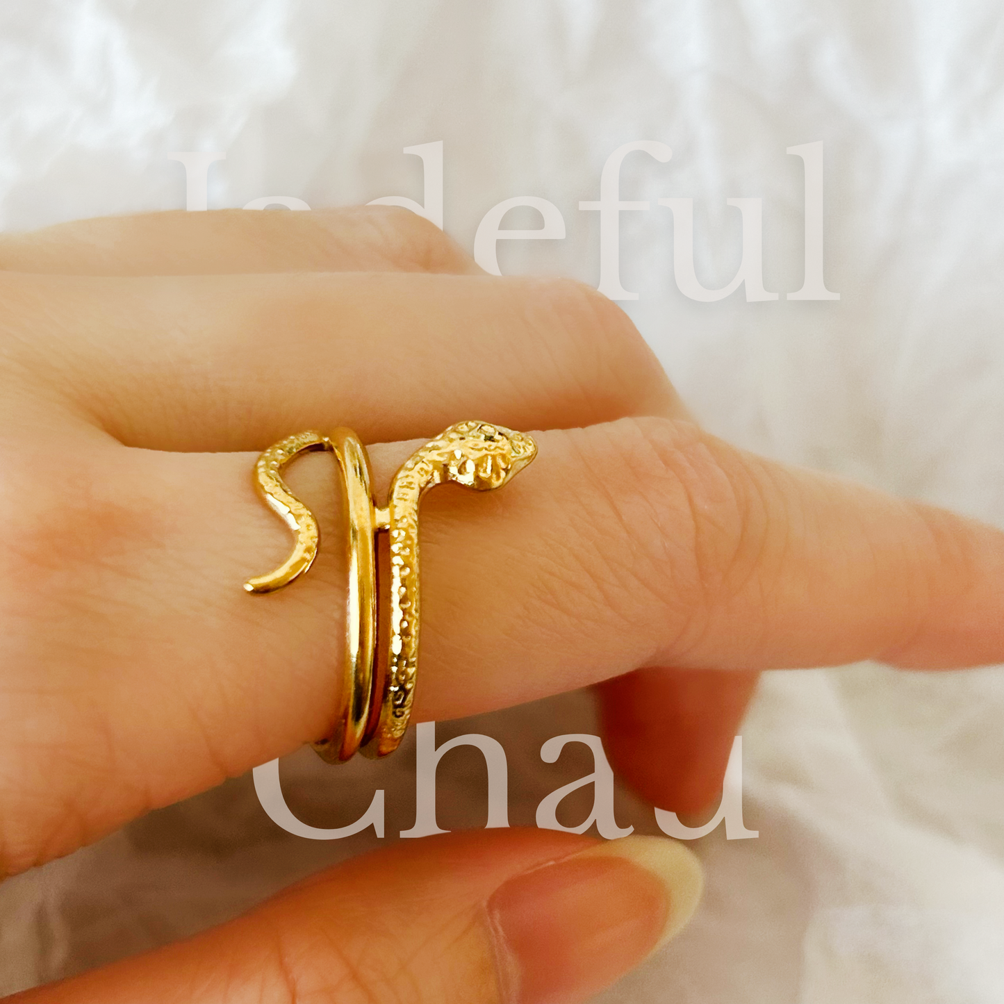YIN SNAKE Ring – Gold