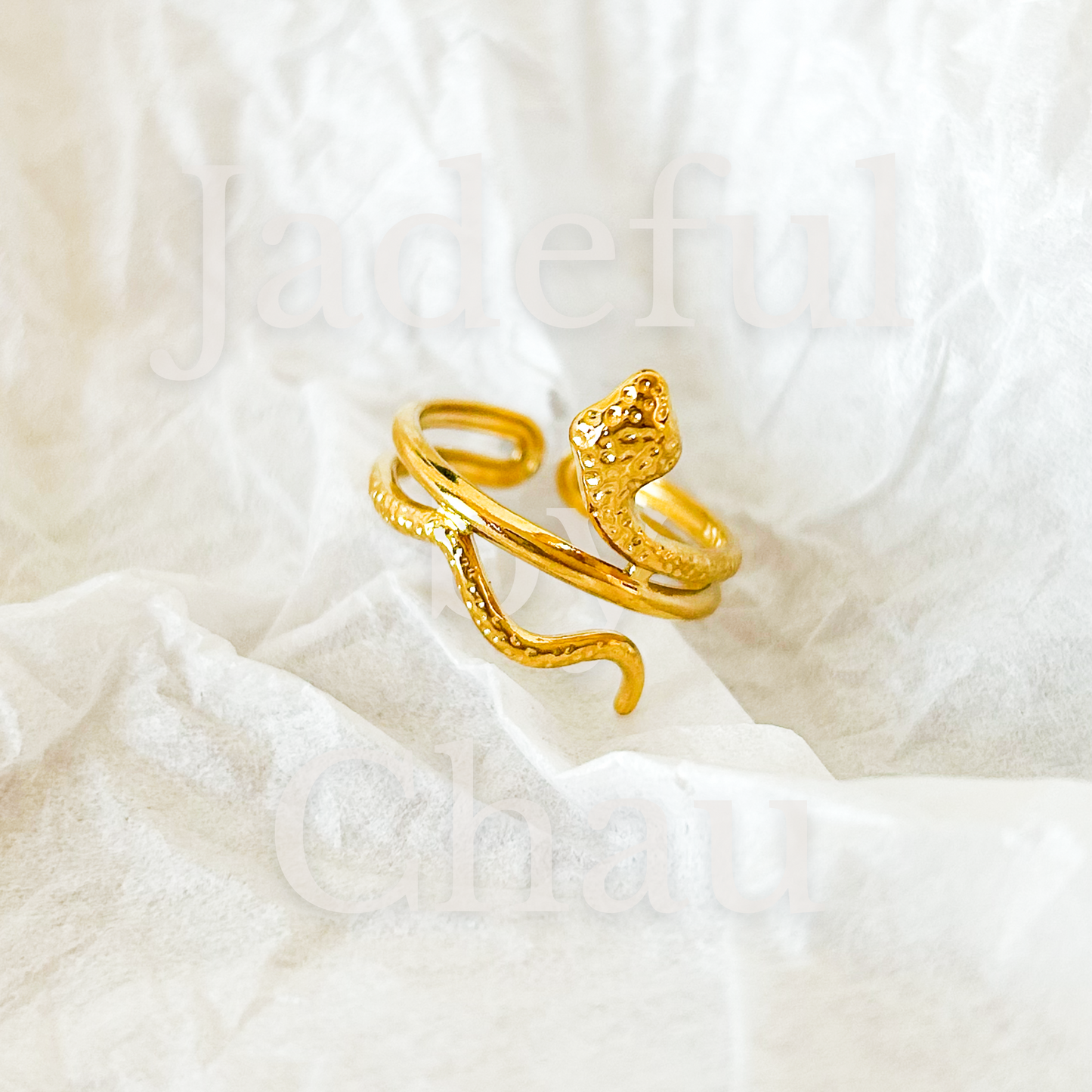 YIN SNAKE Ring – Gold