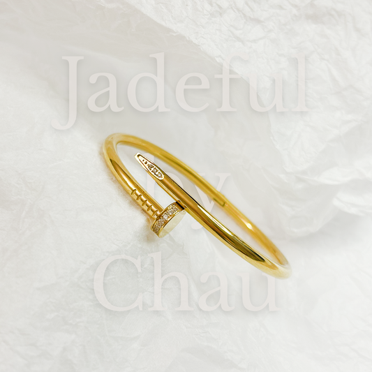 JIN CRYSTAL Armreif – Gold