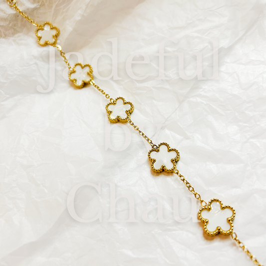 BLOOM Armkette – Perlmuttweiss