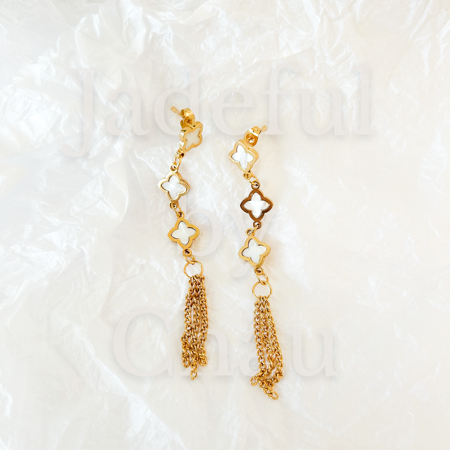 CLOVER CASCADE Ohrringe – Gold