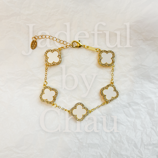 CLOVER GLIMMER BLANC Armkette – Gold