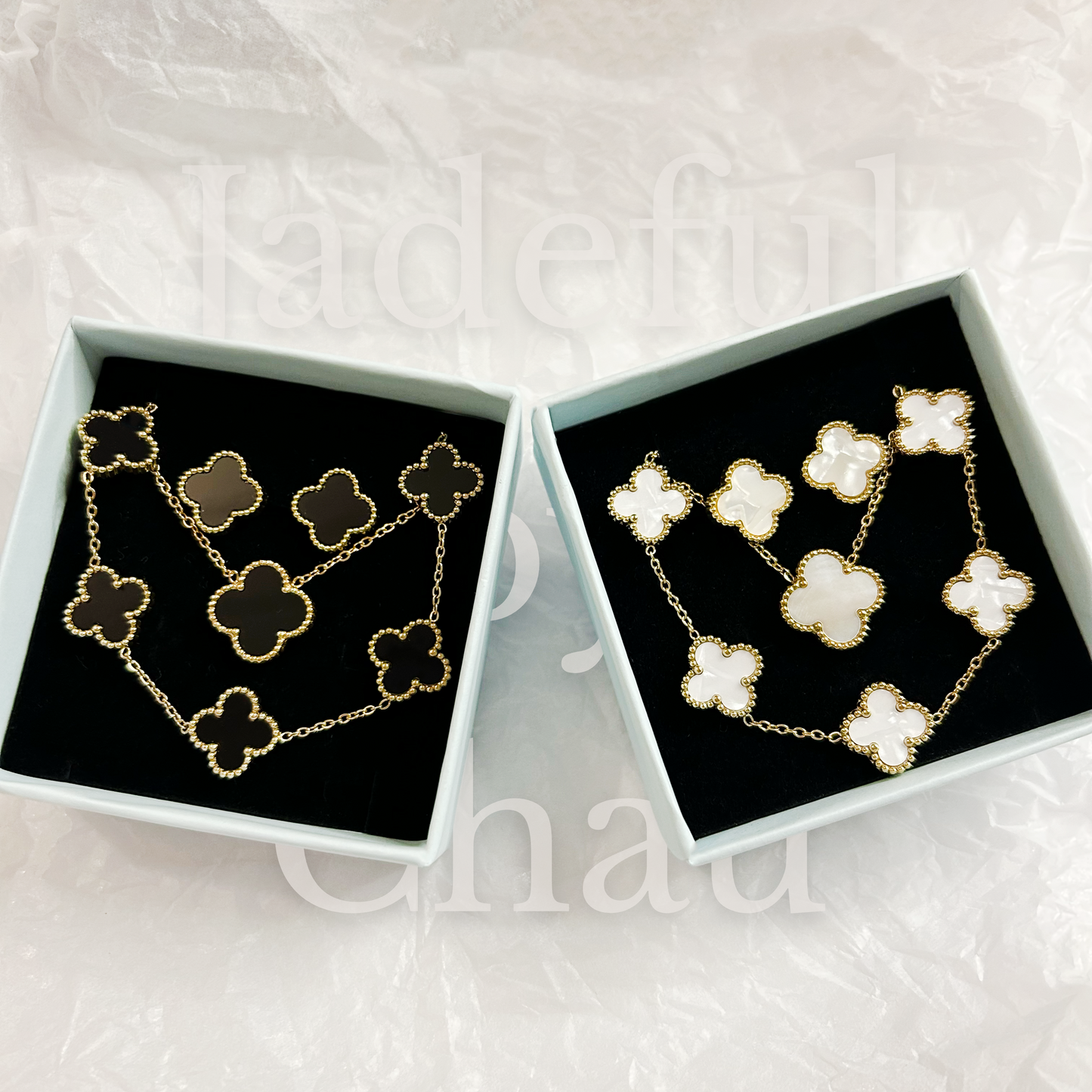 CLOVER jewelry set – black