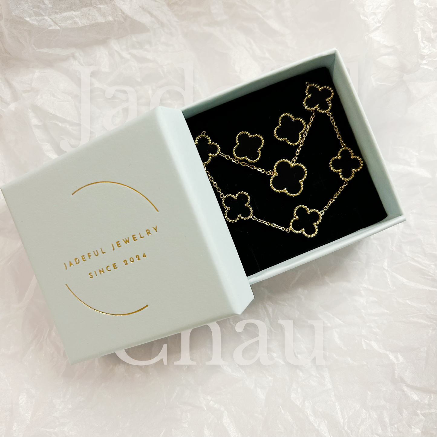 CLOVER jewelry set – black