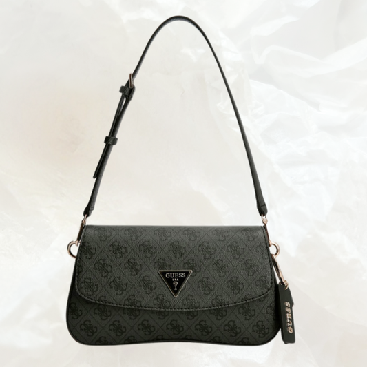 GUESS Cordelia Flap Shoulder Bag Handtasche – coal grau