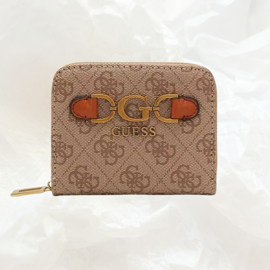GUESS Dagan Portemonnaie Geldbörse SMALL – beige braun