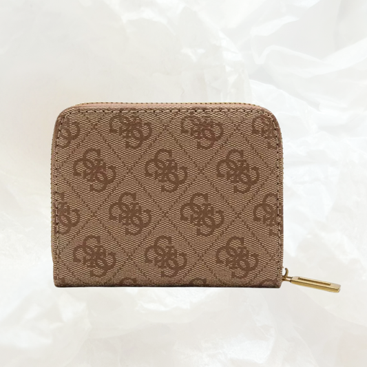 GUESS Dagan Portemonnaie Geldbörse SMALL – beige braun