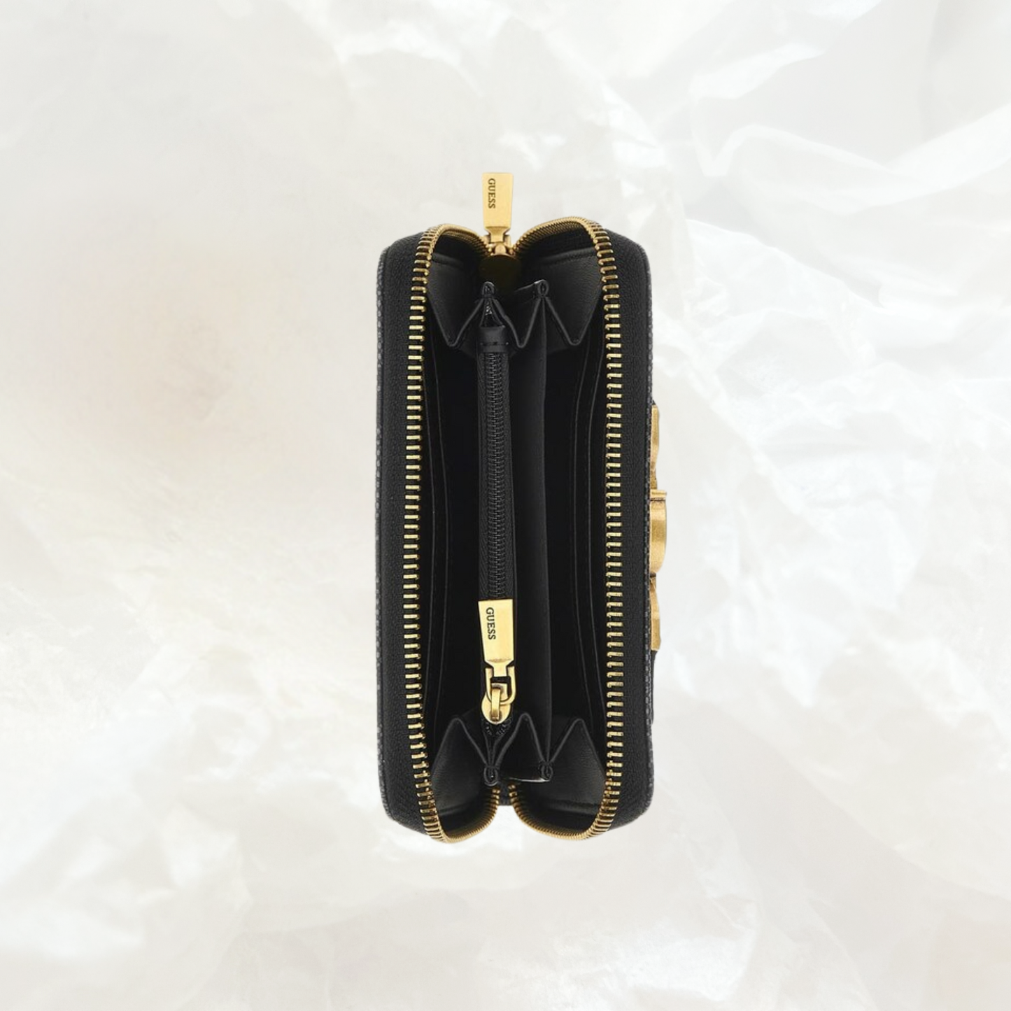 GUESS Dagan Portemonnaie Geldbörse SMALL – coal grau