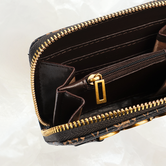 GUESS Dagan Portemonnaie Geldbörse SMALL – mocha brown braun
