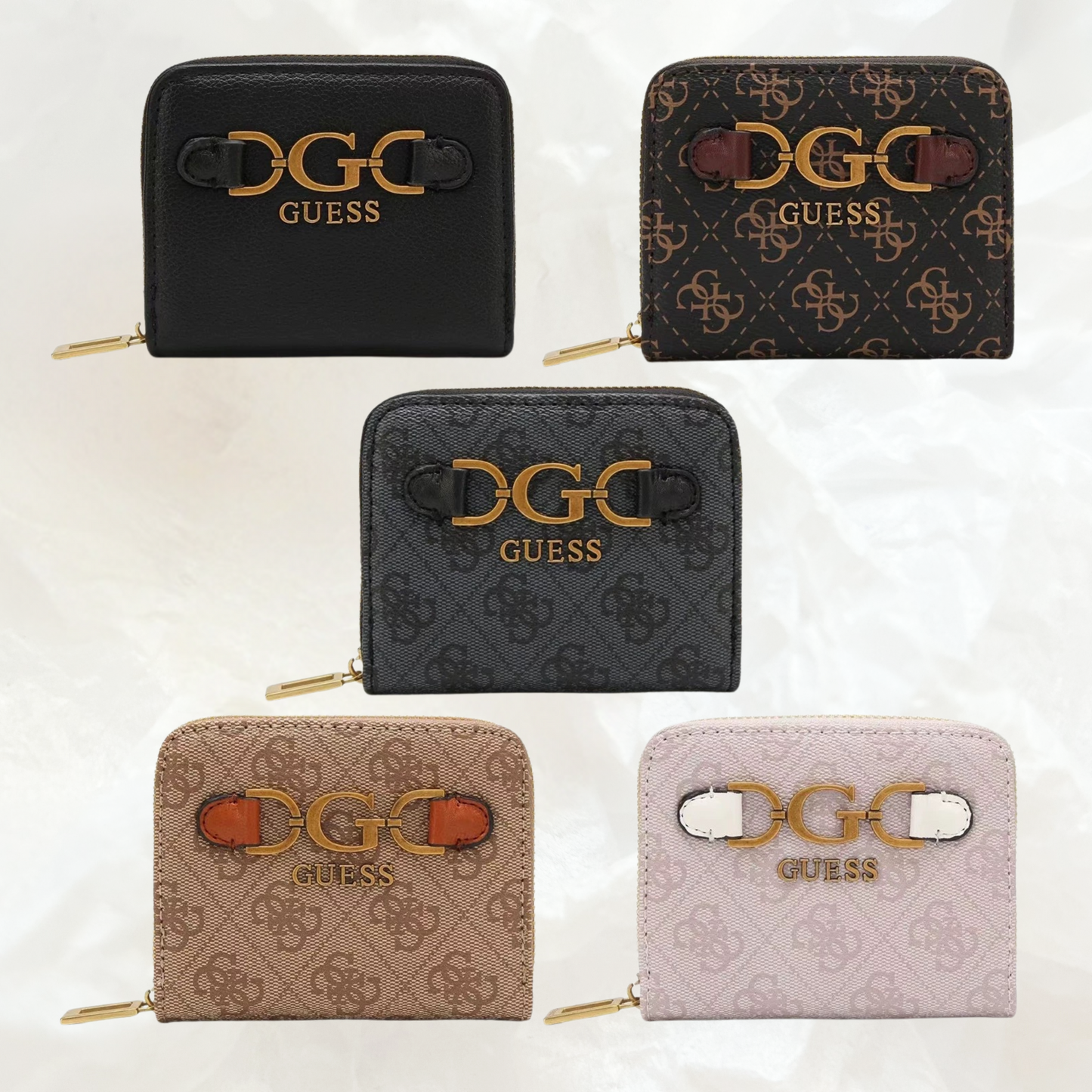 GUESS Dagan Portemonnaie Geldbörse SMALL – mocha brown braun