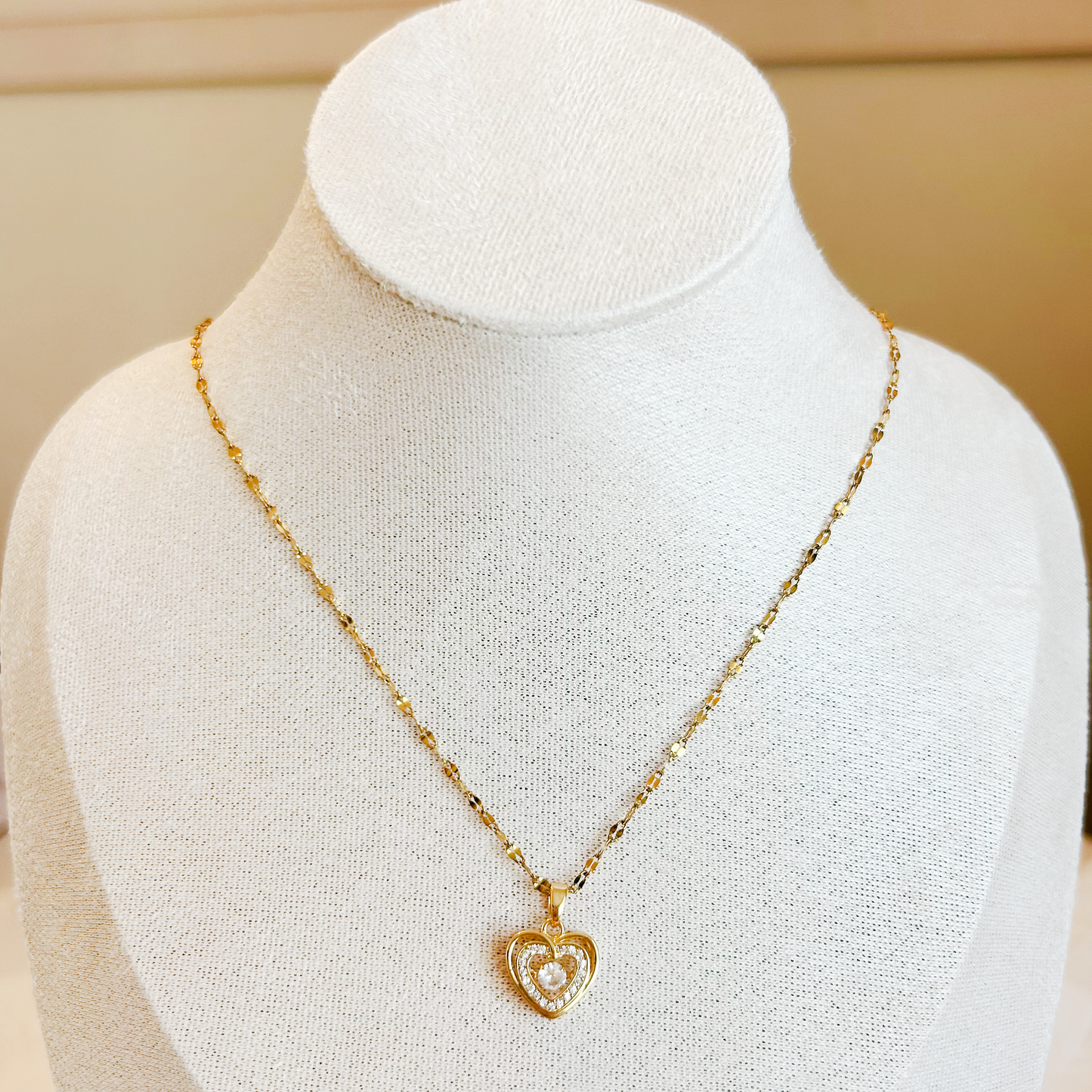 BRILLIA HEART Necklace – Gold