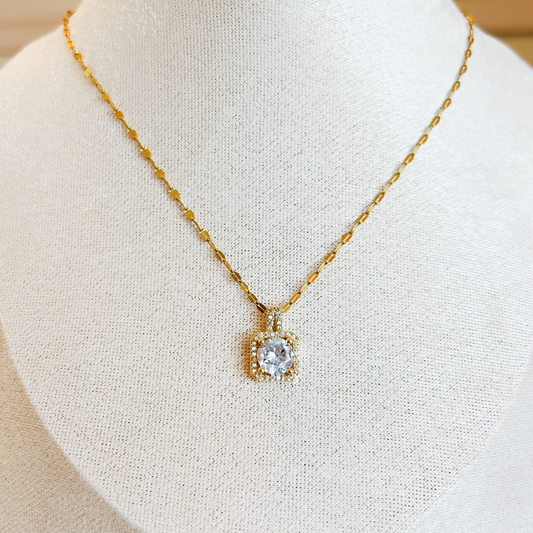 GEOMETRIC GLOW BLANC Necklace – Gold 