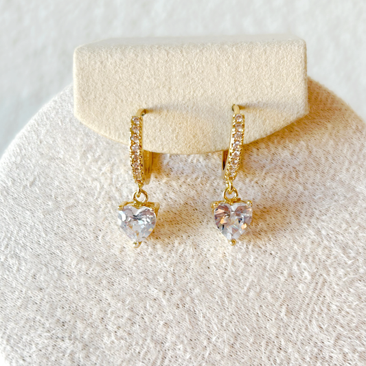 BRILLIA HEART Earrings – Gold 