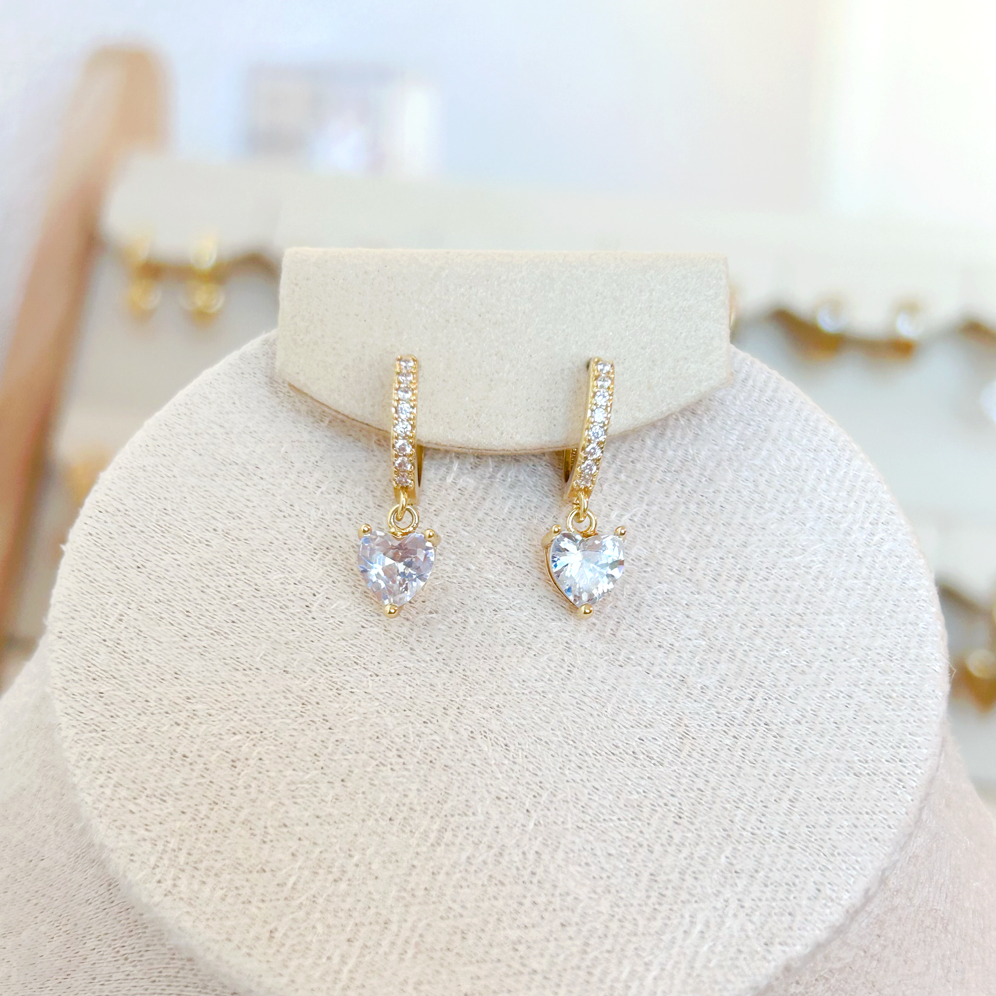 BRILLIA HEART Earrings – Gold 