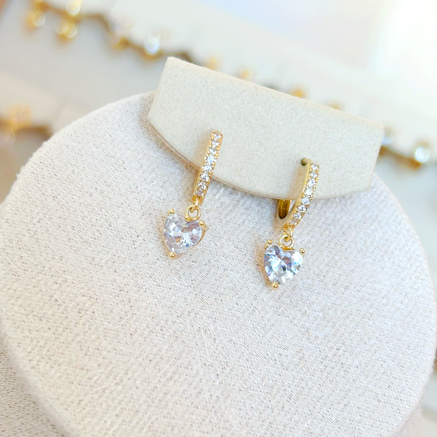 BRILLIA HEART Earrings – Gold 