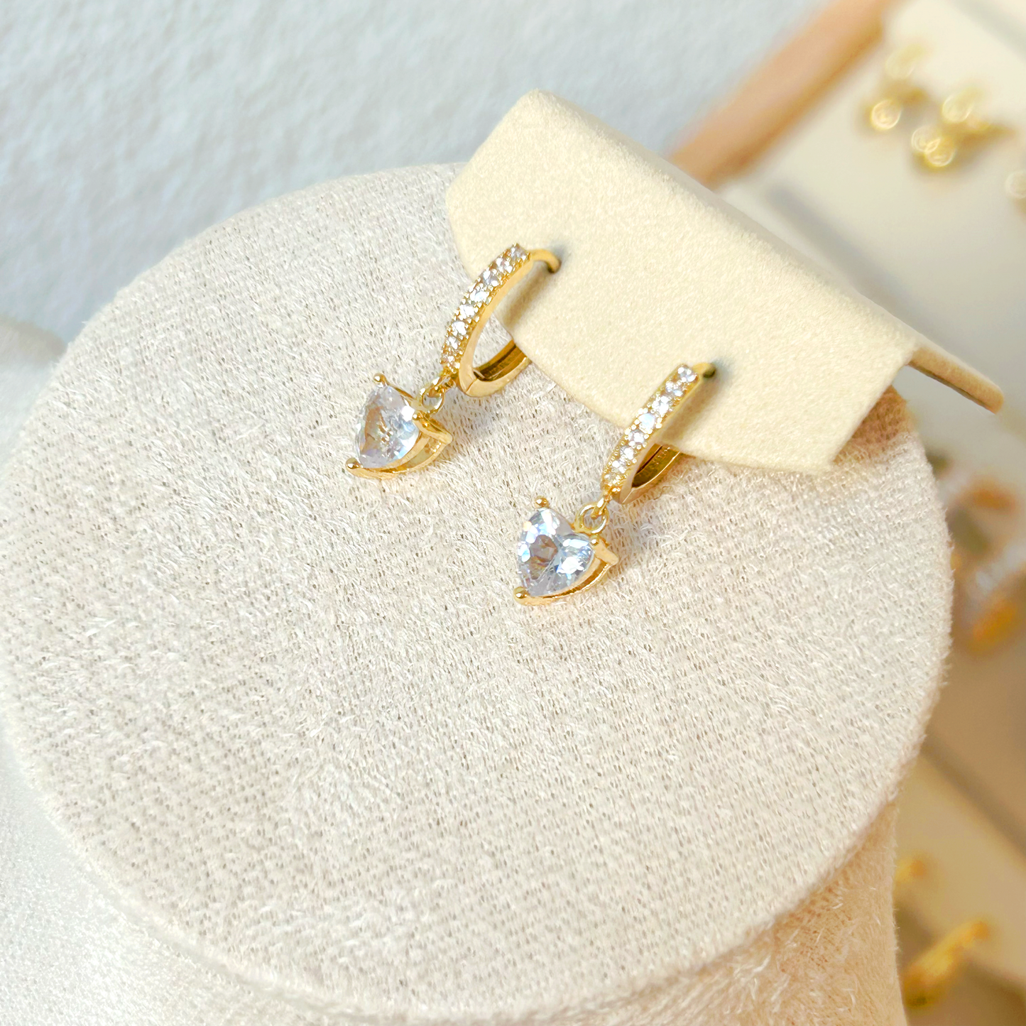 BRILLIA HEART Earrings – Gold 
