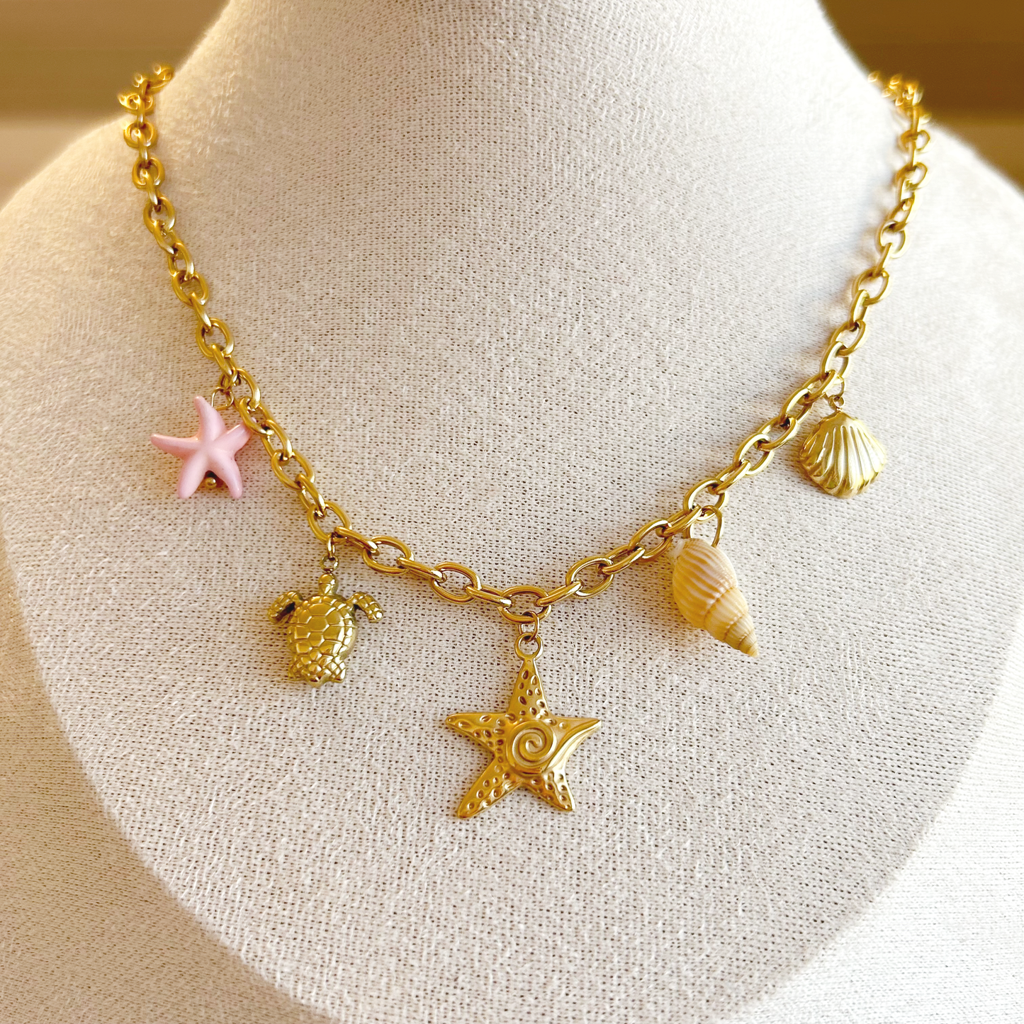 MARINE ICONS Charm Halskette – Gold