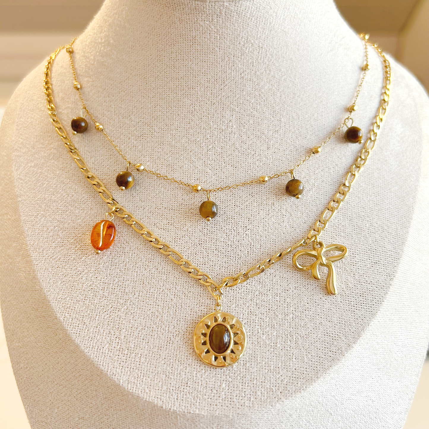 BOHEMIAN SUNDIAL Charm Halskette – Gold