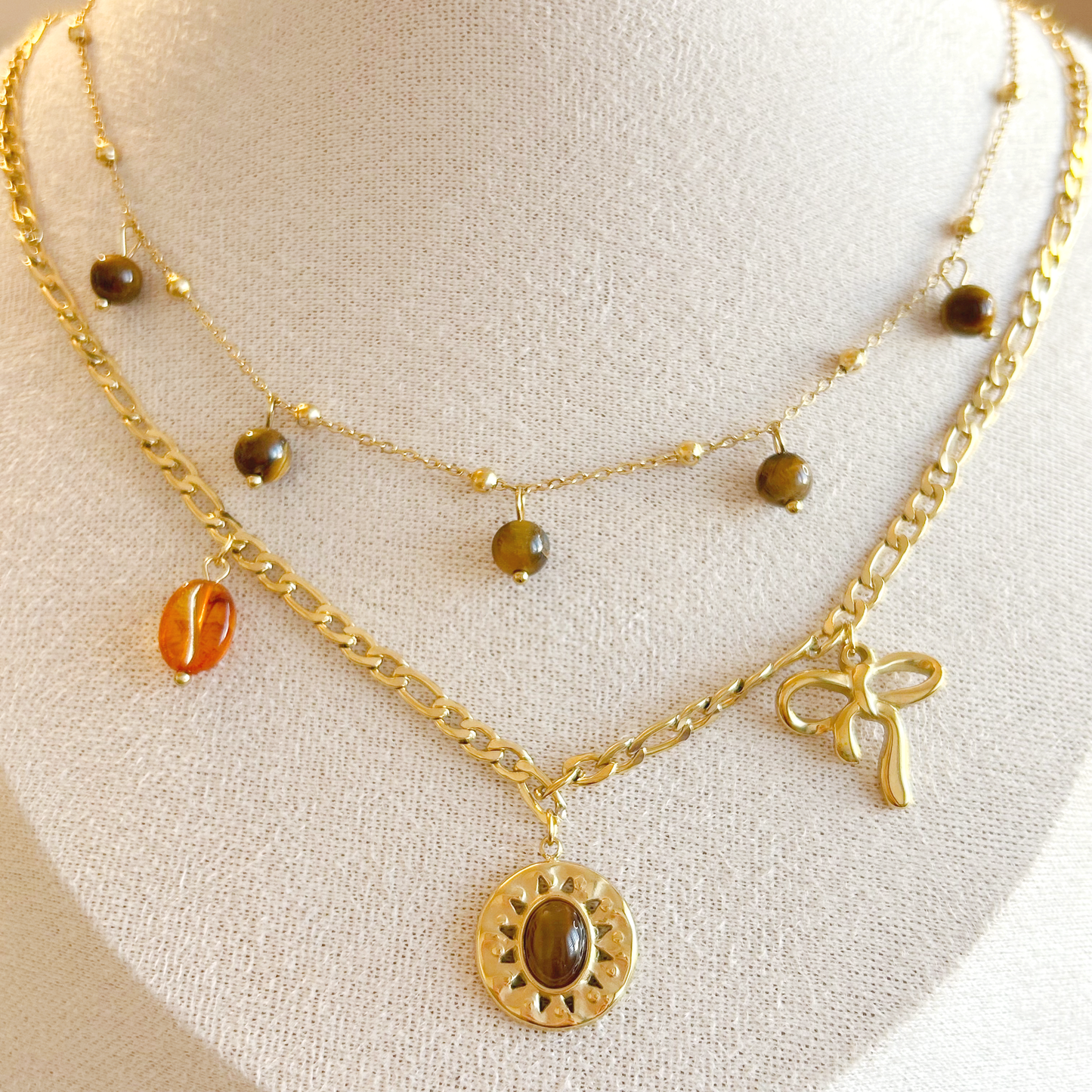 BOHEMIAN SUNDIAL Charm Halskette – Gold