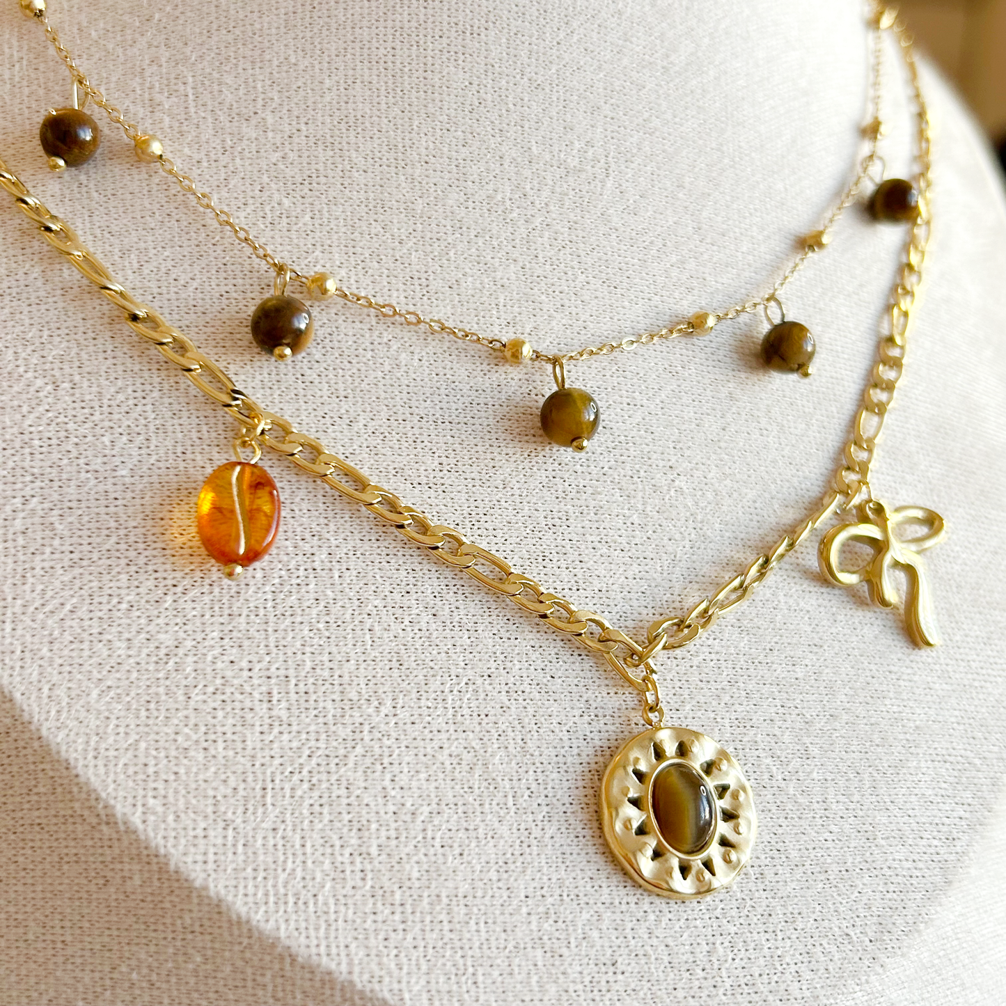 BOHEMIAN SUNDIAL Charm Halskette – Gold