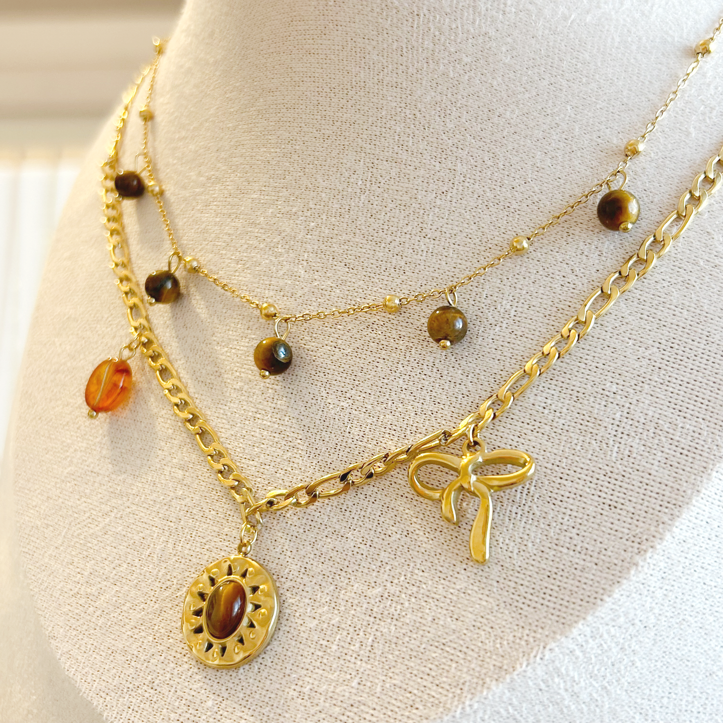 BOHEMIAN SUNDIAL Charm Halskette – Gold