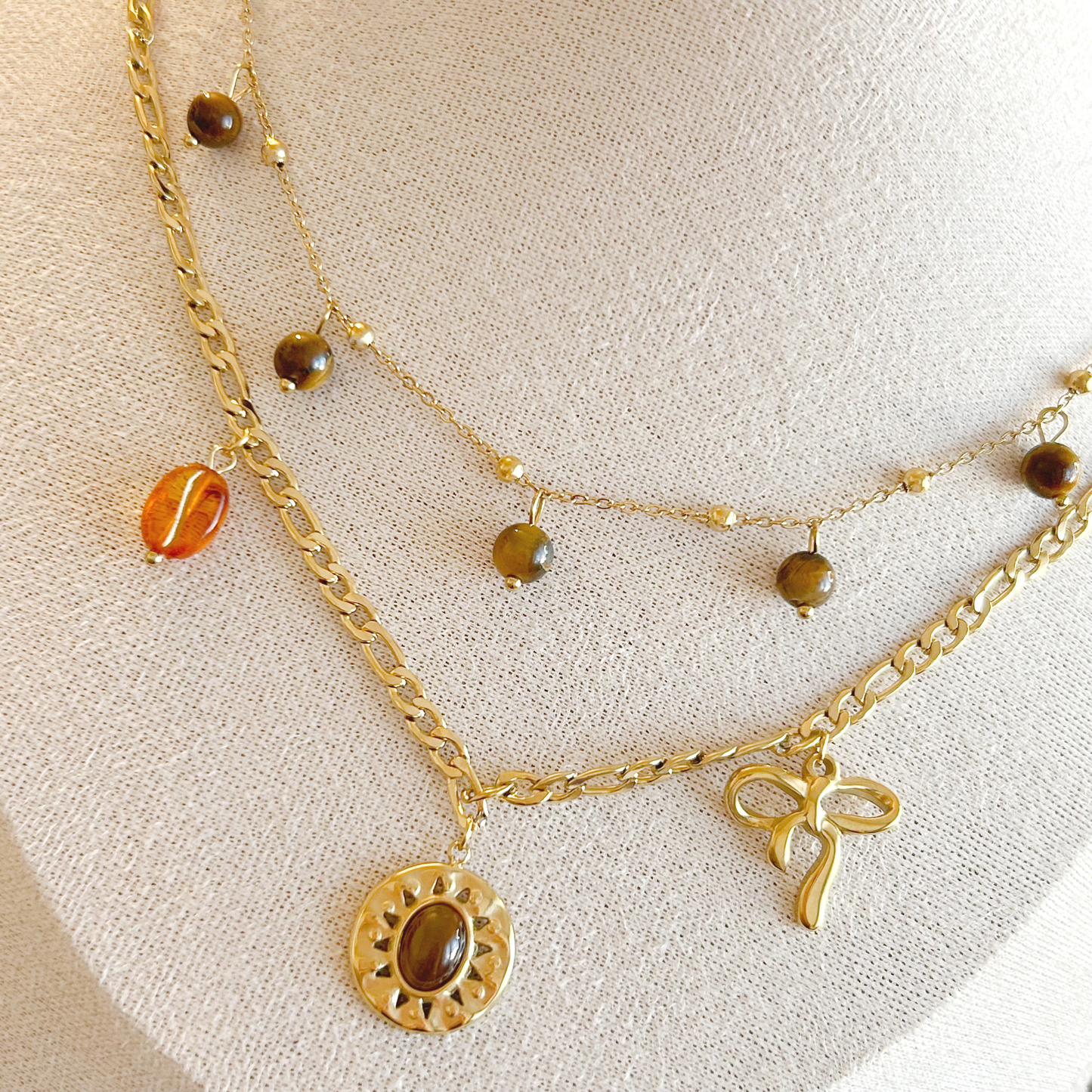 BOHEMIAN SUNDIAL Charm Halskette – Gold