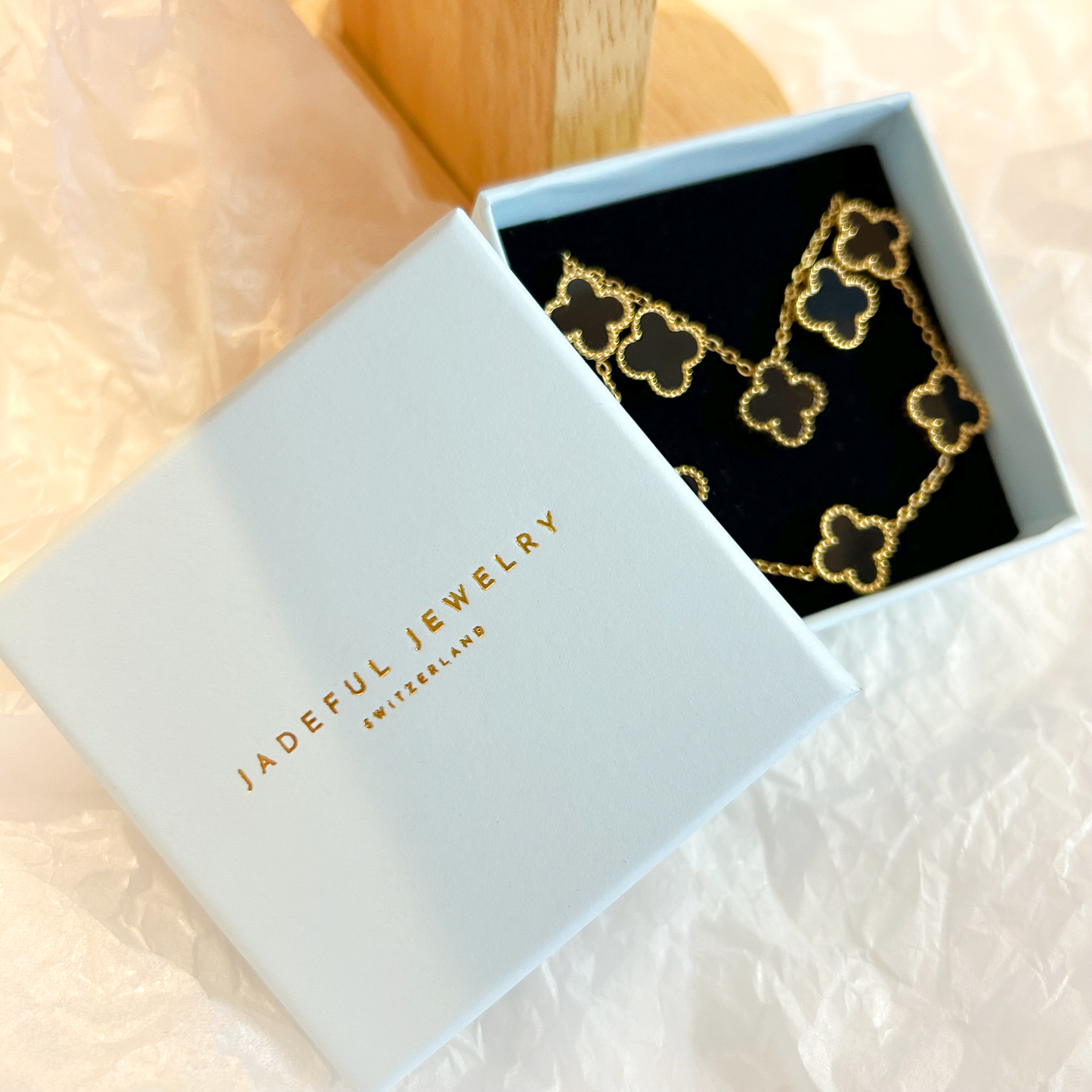 CLOVER jewelry set – black