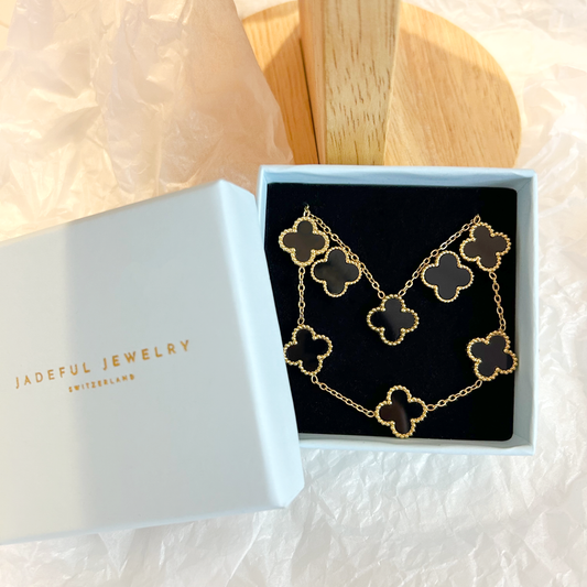 CLOVER jewelry set – black